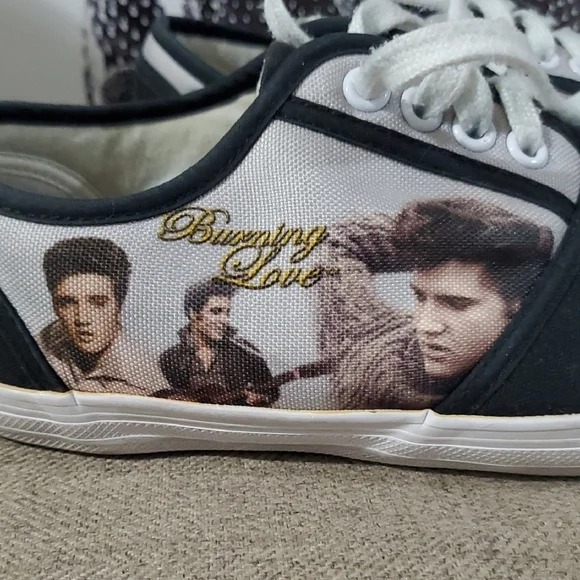 Elvis Presley Black and White Sneakers - Picture 4 of 12